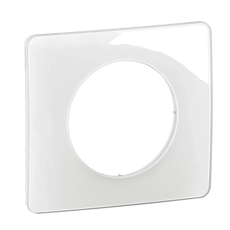 Plaque de finition 1 poste Legrand Céliane CP0021 coloris blanc émaillé l.90 x P.9 x H.82 mm