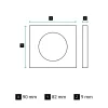 Plaque de finition 1 poste Legrand Céliane CP0521 coloris vert céladon l.90 x P.9 x H.82 mm