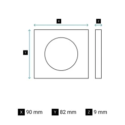 Plaque de finition 1 poste Legrand Céliane CP0521 coloris vert céladon l.90 x P.9 x H.82 mm