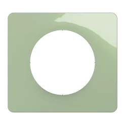 Plaque de finition 1 poste Legrand Céliane CP0521 coloris vert céladon l.90 x P.9 x H.82 mm