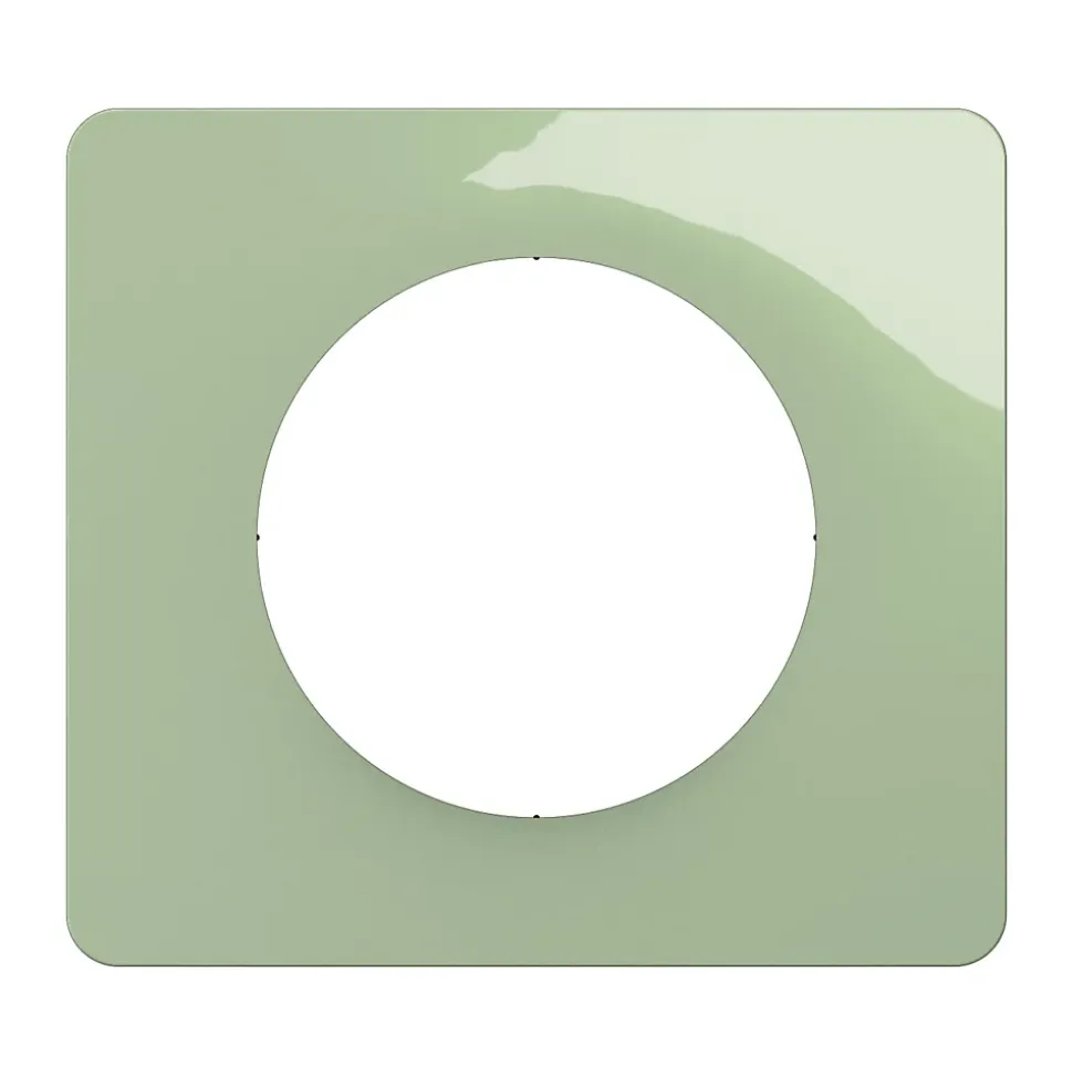 Plaque de finition 1 poste Legrand Céliane CP0521 coloris vert céladon l.90 x P.9 x H.82 mm