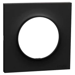 Plaque de finition 1 poste - Odace Origine - S949702 - Schneider - Noir