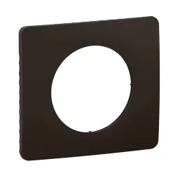 Plaque de finition 1 poste Legrand Céliane CP0121 coloris noir mat l.90 x P.9 x H.82 mm