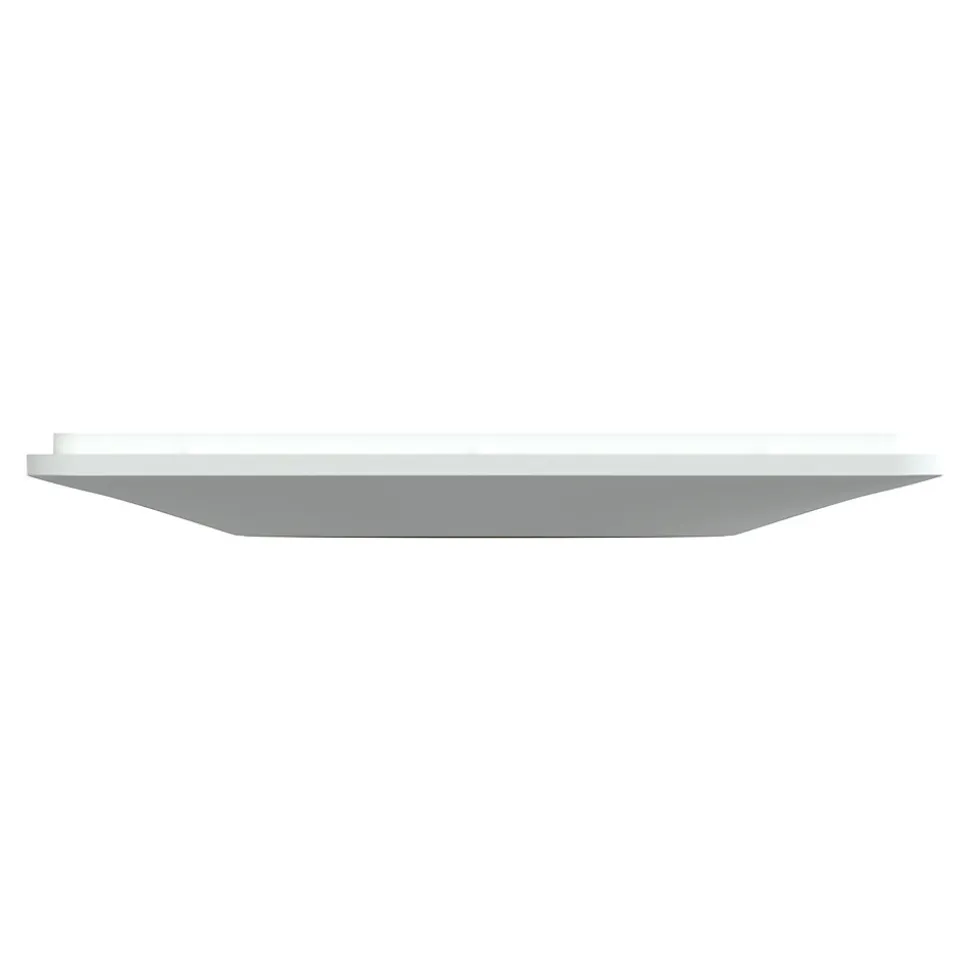 Plaque de finition 1 poste Schneider Electric Ovalis S320702D coloris blanc avec liseré laiton l.87 x P.10 x H.87 mm