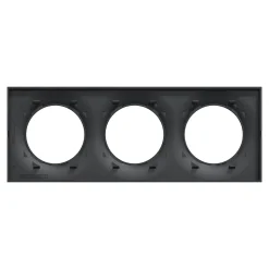 Plaque de finition 3 postes Schneider Electric Odace Styl S540706 coloris anthracite l.227 x P.10 x H.85 mm