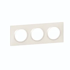 Plaque de finition blanche triple Legrand Dooxie