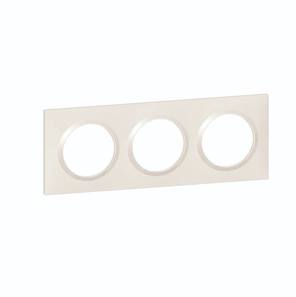 Plaque de finition blanche triple Legrand Dooxie