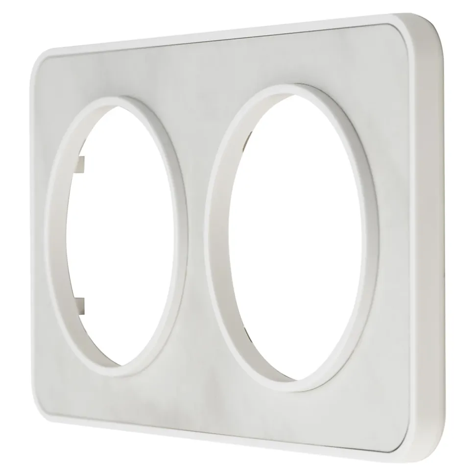 Plaque de finition double Jacobsen Espen marbré blanc à assembler
