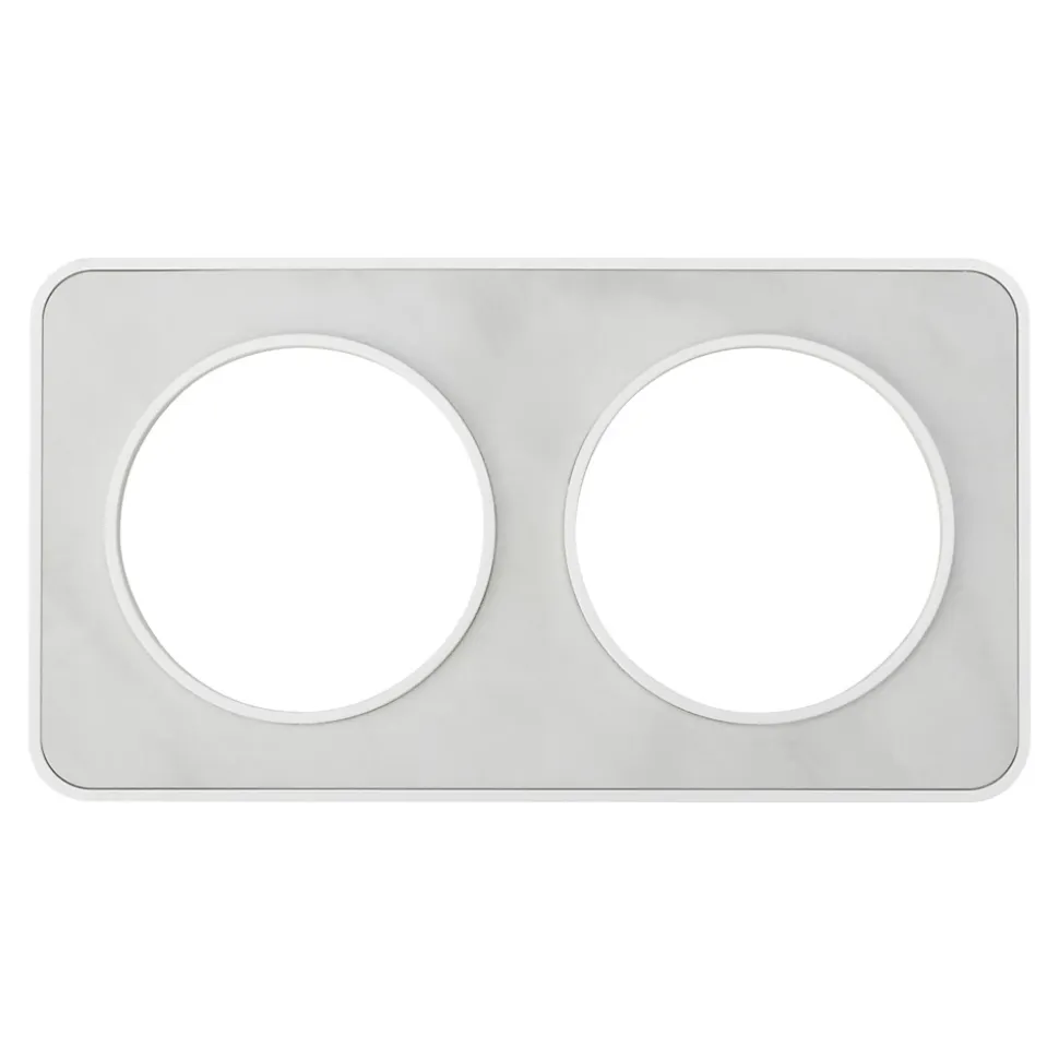 Plaque de finition double Jacobsen Espen marbré blanc à assembler