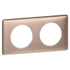 Plaque de finition double Legrand Céliane Métal Copper