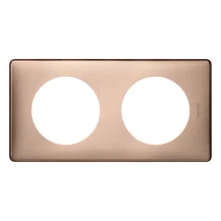 Plaque de finition double Legrand Céliane Métal Copper