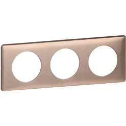 Plaque de finition triple Legrand Céliane Métal Copper