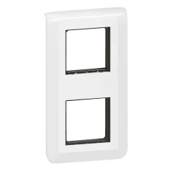 Plaque de finition 2x2 modules Legrand Mosaïc 0 994 73 coloris blanc l.153 x P.9 x H.82 mm