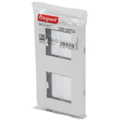 Plaque de finition 2x2 modules Legrand Mosaïc 0 994 73 coloris blanc l.153 x P.9 x H.82 mm