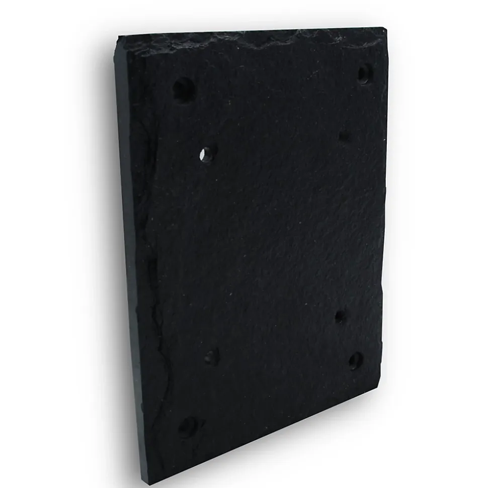 Plaque de numéro de rue, en schiste, noir, L.15 x l.18,5 cm, Chapuis CIXA11