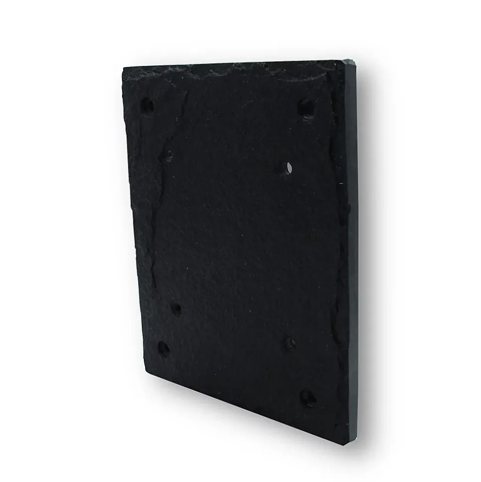 Plaque de numéro de rue, en schiste, noir, L.15 x l.18,5 cm, Chapuis CIXA11