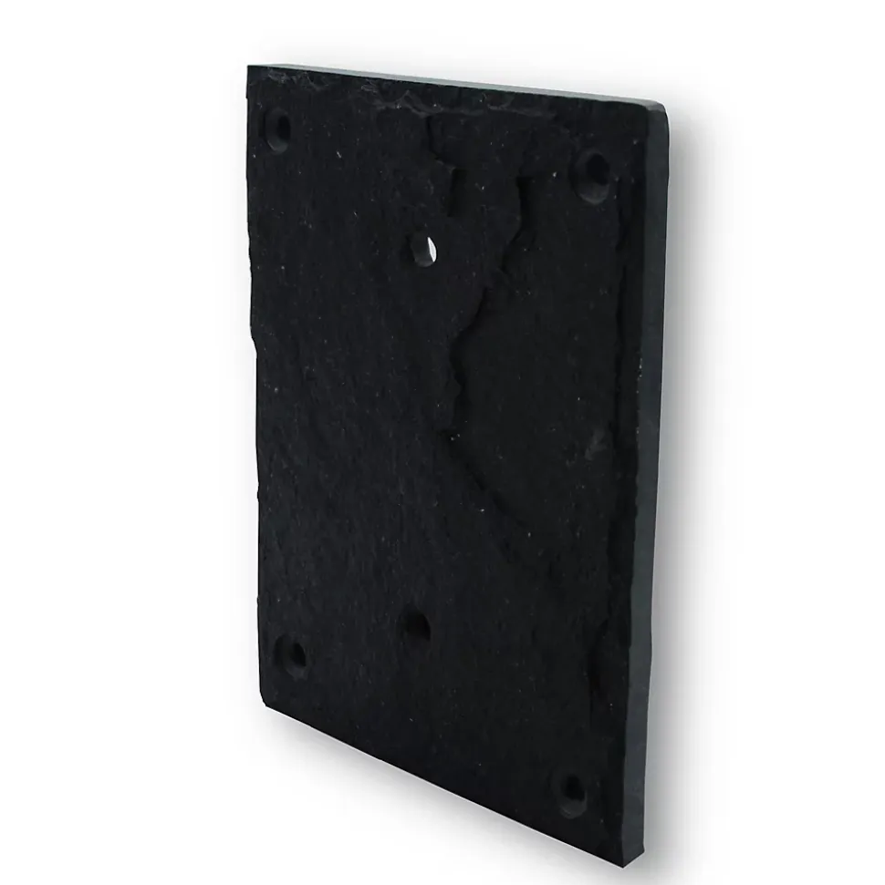 Plaque de numéro de rue, en schiste, noir, L.11,5 x l.15 cm, Chapuis CIXA10