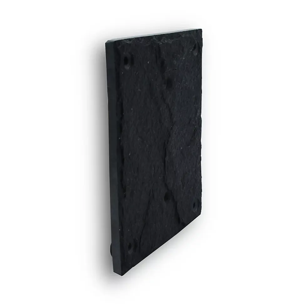 Plaque de numéro de rue, en schiste, noir, L.11,5 x l.15 cm, Chapuis CIXA10