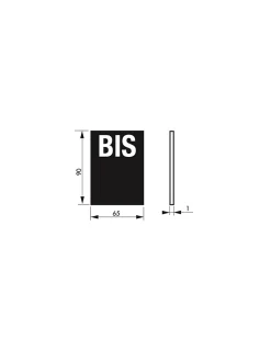 Plaque de signalisation BIS, marquage blanc sur fond bleu, panneau PVC adhésif, 65x90mm - THIRARD