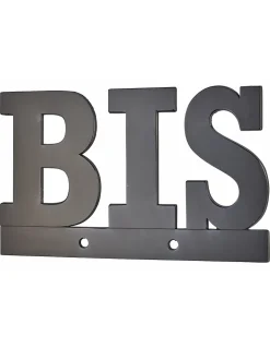 Plaque de signalisation BIS, alliage à visser, hauteur 80mm, noir - THIRARD