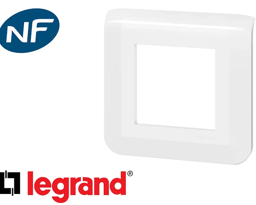 Plaque simple blanche Legrand Mosaic composable