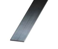 Plat acier étiré verni 25 x 2 mm, 1 m