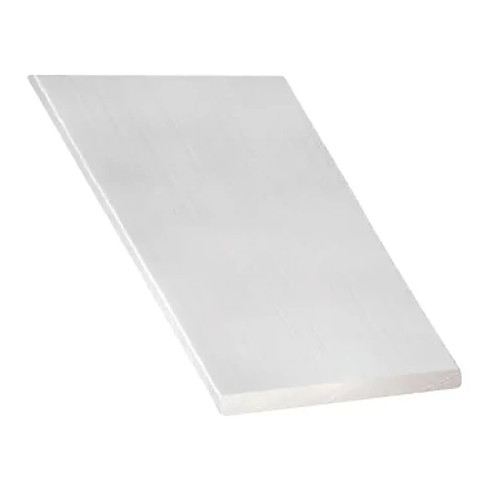 Plat aluminium anodisé coloris inox 50 x 3 mm, 2 m