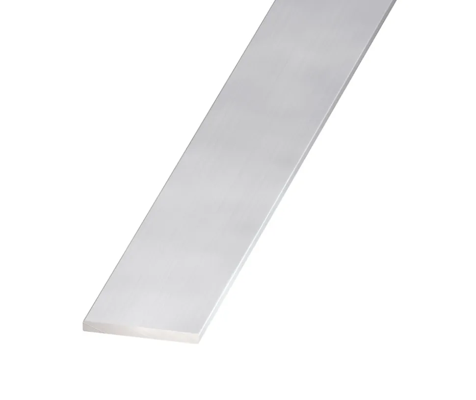 Plat aluminium anodisé incolore 20 x 2 mm, 1 m