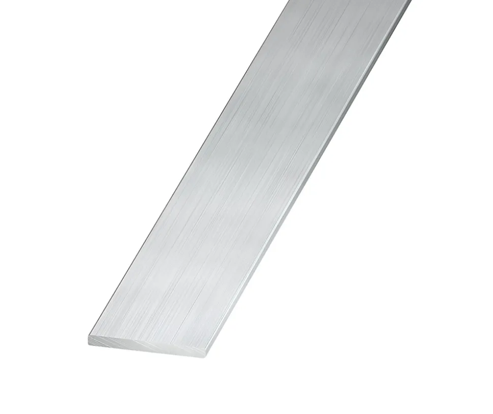 Plat aluminium brut effet argenté 35 x 2 mm, 2 m CQFD