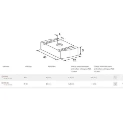 Platine écrou FCN 8 acier électrozingué - FISCHER - 77407