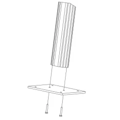 Platine de fixation au sol pour pied elliptique