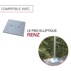Platine de fixation au sol pour pied elliptique
