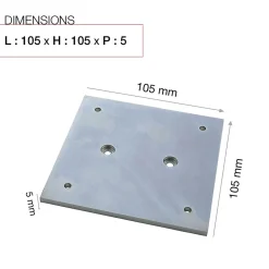 Platine de fixation au sol pour pied elliptique