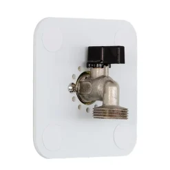Platine sortie de cloison simple à glissement PER 12 pour machine à laver - Platine encastrable avec kit de fixation mural