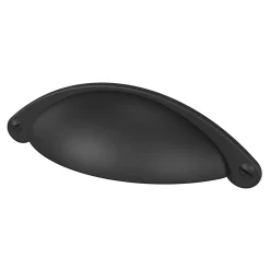 Poignée de meuble demi-ronde GoodHome Kilhog mat noir l.104mm x l.30mm x H. 26mm entraxe 64mm