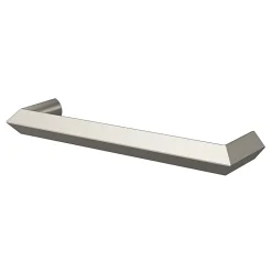 Poignée de meuble Droit GoodHome Keri effet nickel satin gris l.106mm x l.11mm x H. 27mm entraxe 96mm
