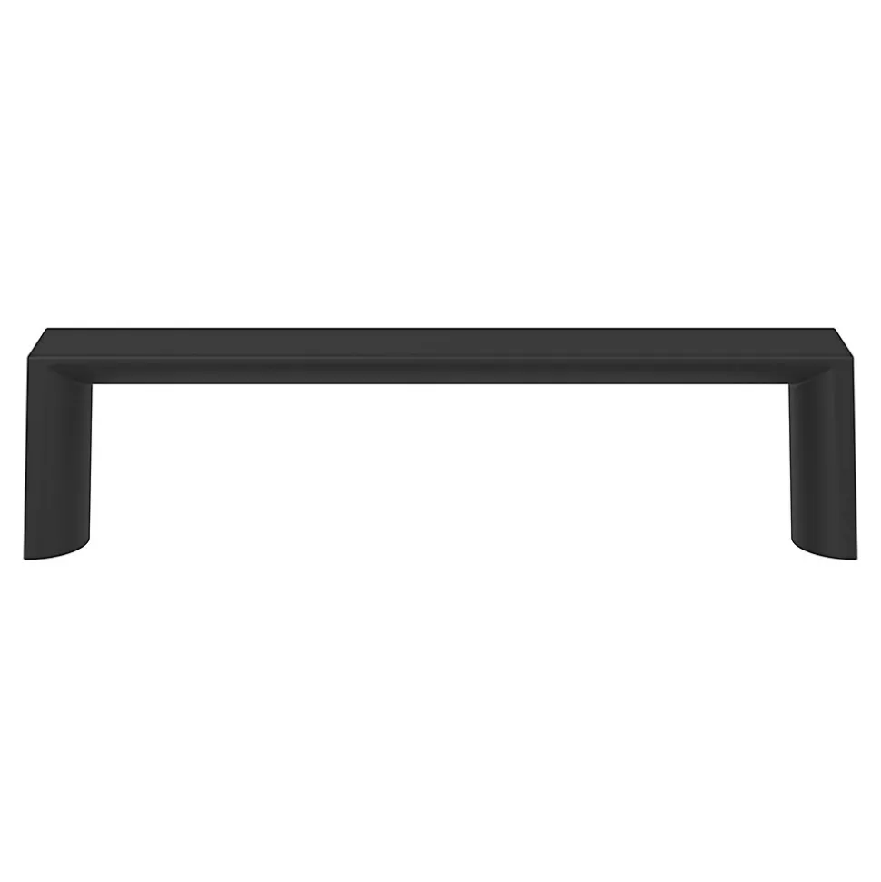 Poignée de meuble Droit GoodHome Dotz mat noir l.104mm x l.14mm x H. 26mm entraxe 96mm