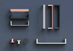 Poignée de meuble Droit GoodHome Dotz mat noir l.104mm x l.14mm x H. 26mm entraxe 96mm