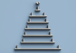 Poignée de meuble en T GoodHome Dizel acier effet nickel satin gris l.200mm x l.12mm x H. 35mm entraxe 160mm