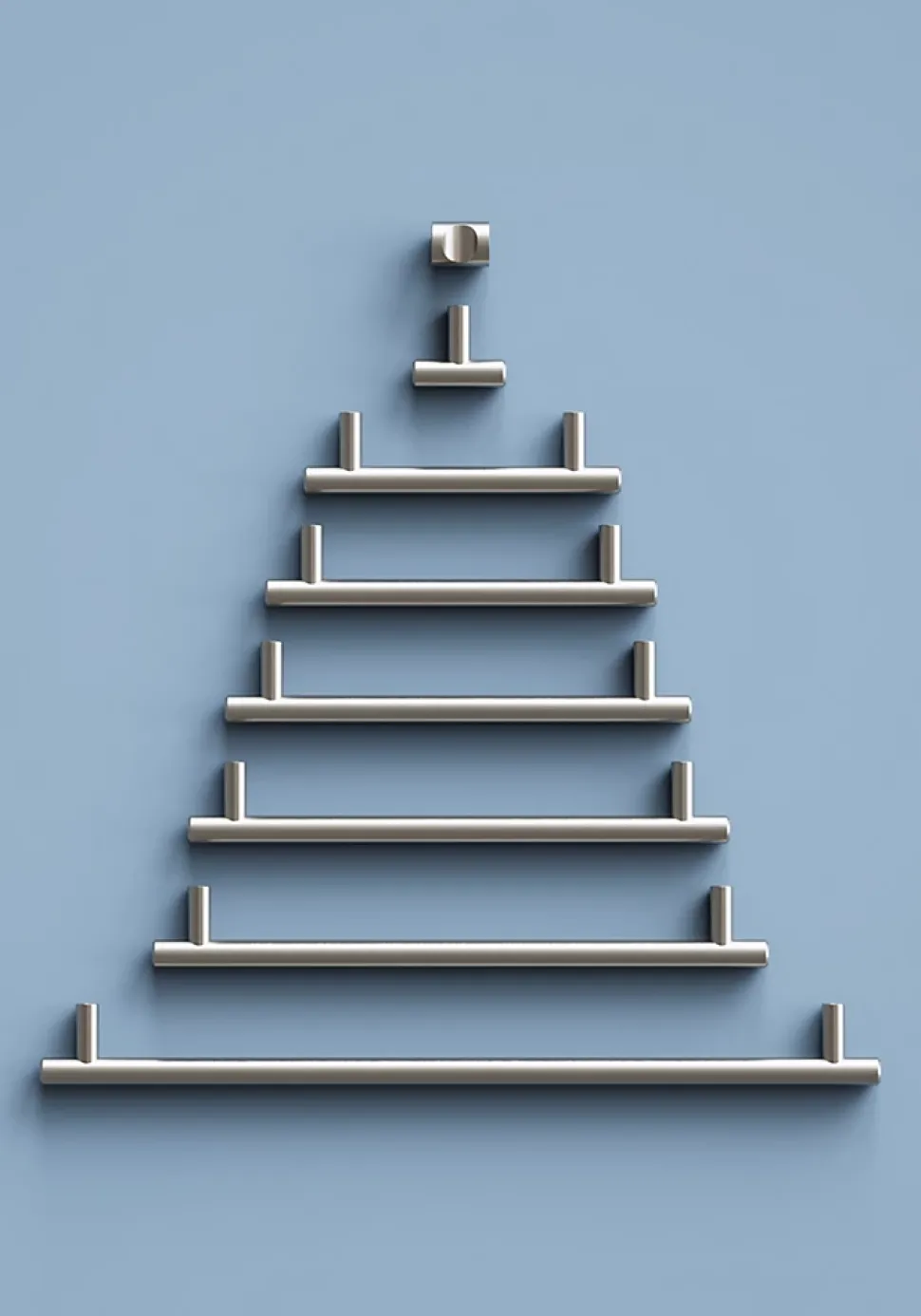 Poignée de meuble en T GoodHome Dizel acier effet nickel satin gris l.200mm x l.12mm x H. 35mm entraxe 160mm
