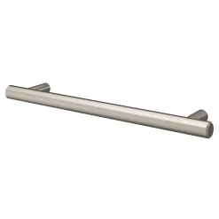 Poignée de meuble en T GoodHome Dizel acier effet nickel satin gris l.200mm x l.12mm x H. 35mm entraxe 160mm