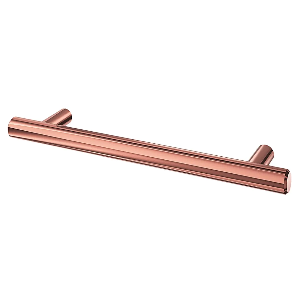 Poignée de meuble en T GoodHome Dizel acier doré l.168mm x l.12mm x H. 35mm entraxe 128mm