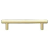 Poignée de meuble en T GoodHome Dizel acier effet laiton satin doré l.168mm x l.12mm x H. 35mm entraxe 128mm