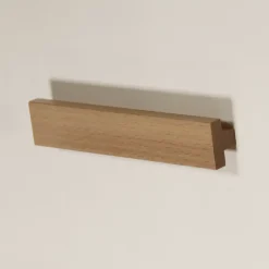 Poignée de meuble en T Kadoréel bois mat l.X h. Entraxe 128mm