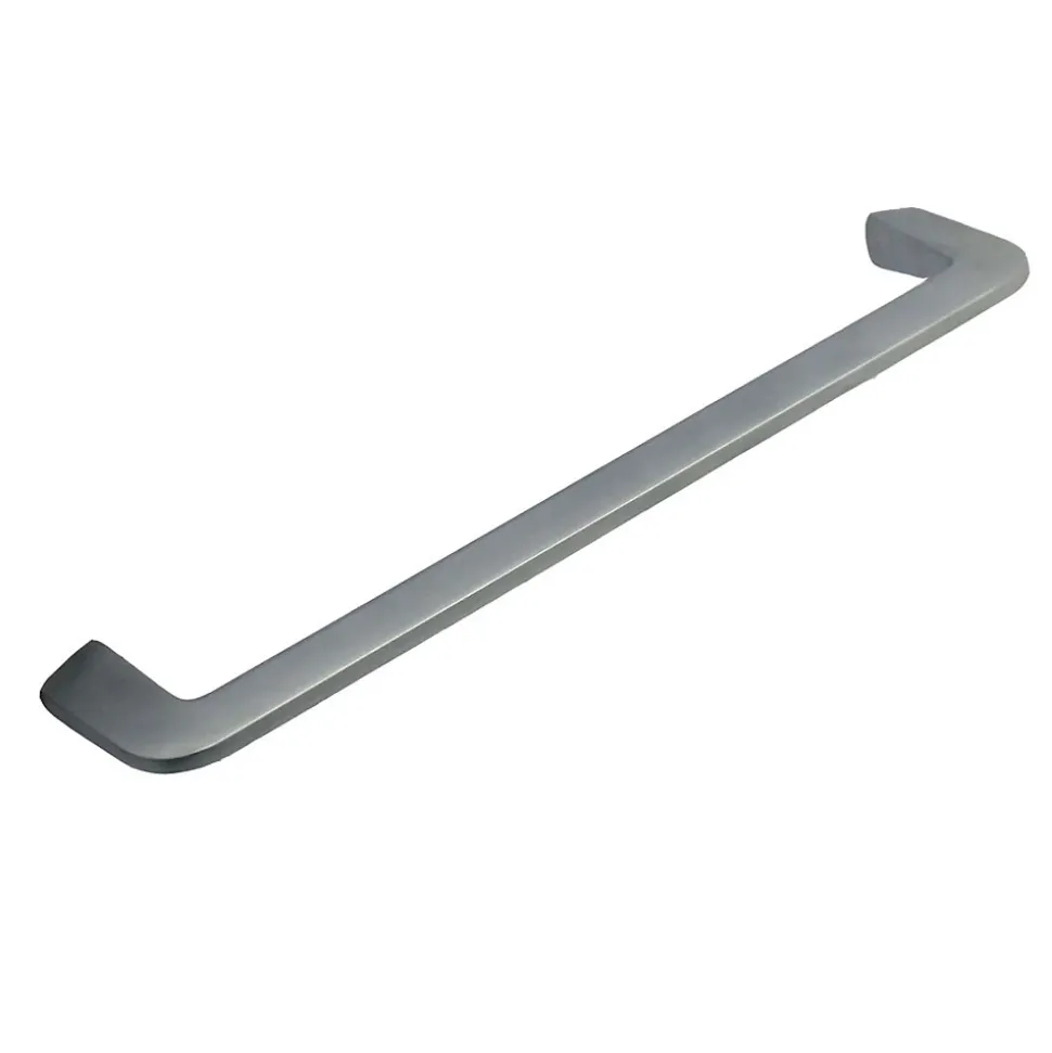 Poignée de meuble en zamac finition chrome mat e 320 mm avec vis incluses