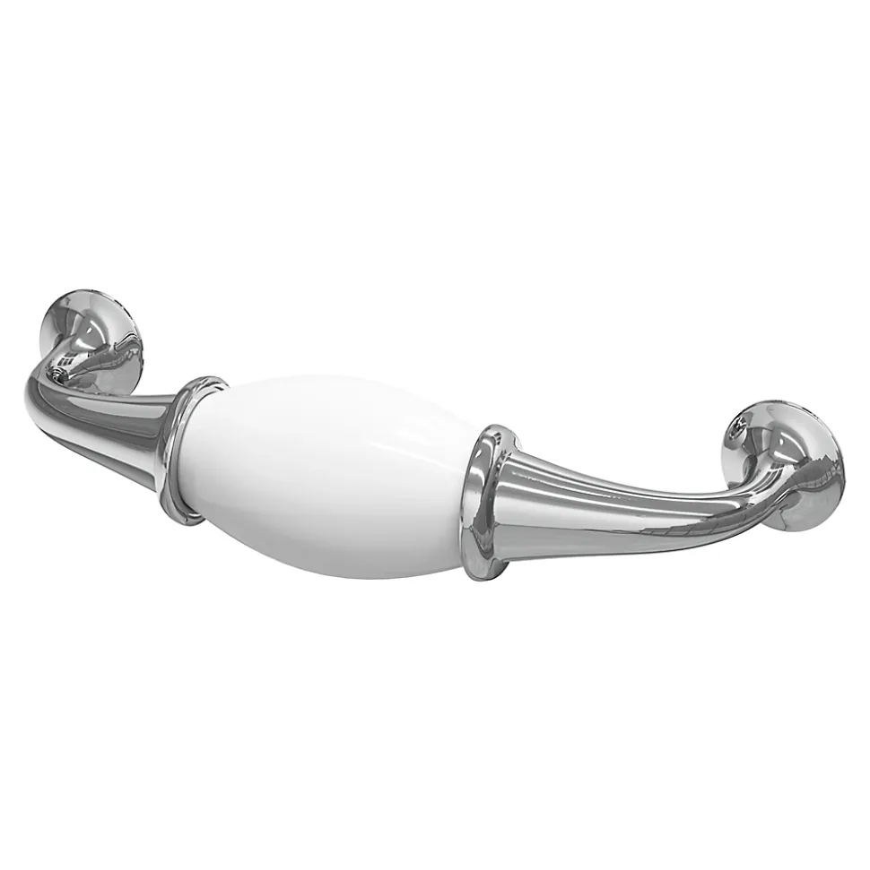 Poignée de meuble GoodHome porcelaine blanc 96mm