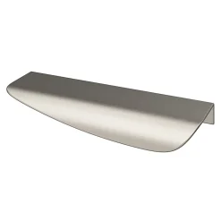 Poignée de meuble Incurvé GoodHome Mehaban effet satin gris l.120mm x l.44mm x H. 13mm entraxe 96mm