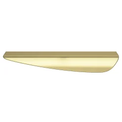 Poignée de meuble Incurvé GoodHome Mehaban effet laiton satin doré l.170mm x l.44mm x H. 18mm entraxe 128mm