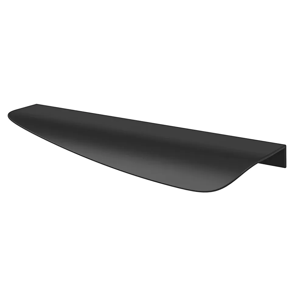 Poignée de meuble Incurvé GoodHome Mehaban mat noir l.170mm x l.44mm x H. 18mm entraxe 128mm