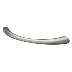 Poignée de meuble nœud GoodHome Primel effet nickel satin gris l.114mm x l.11mm x H. 27mm entraxe 96mm